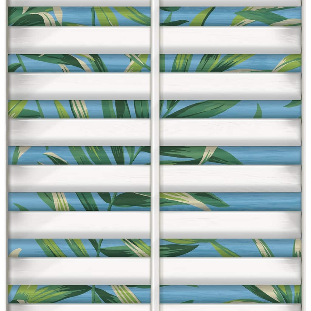 Harry & Grace Richwood Faux Shutters Peel and Stick Wallpaper - 20.5 in. W x 18 ft. L