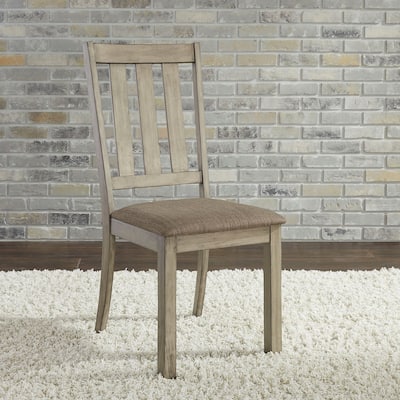 The Gray Barn Sun Valley Sandstone Slat Back Side Chair (Set of 2)
