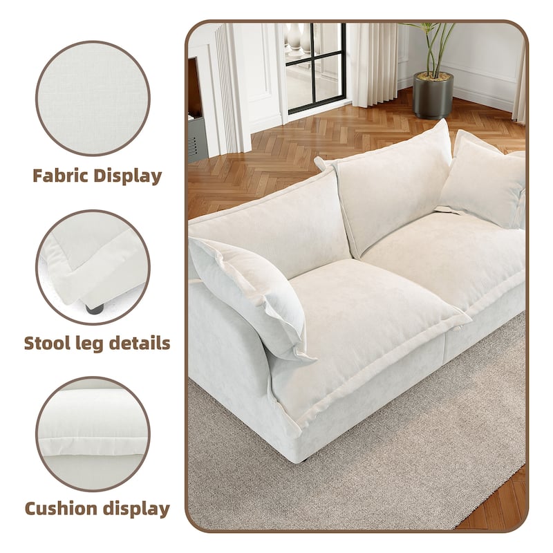 Cloud Chenille Upholstered Modular Sectional Sofa