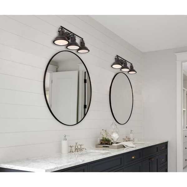 slide 1 of 6, Westinghouse Lighting Boswell Three-Light Oil Rubbed Bronze Indoor Wall Fixture