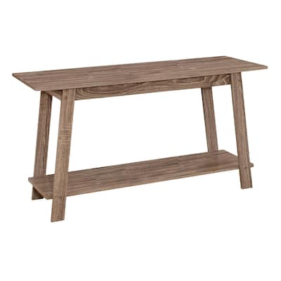 42" TV Stand with Open Shelf and Storage, Contemporary Wood Look Entertainment Console for Living Room & Bedroom