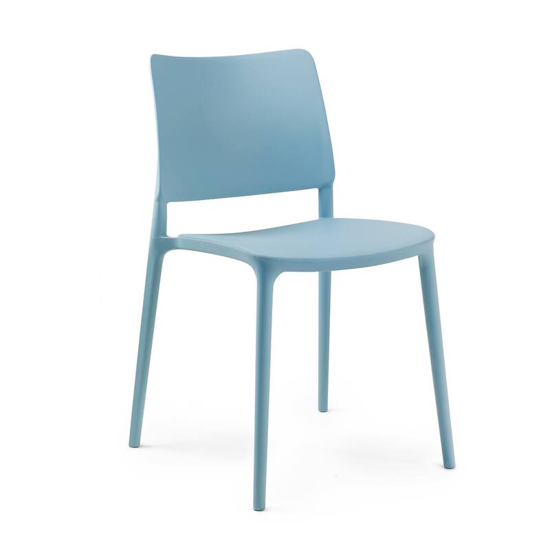 WRGHOME Modern Stacking Patio Dining Side Chair Indoor/Outdoor (Set of 2) - 31.30'' H X 19.29'' W X 21.06'' D