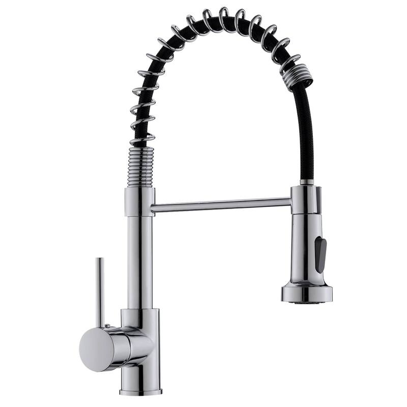 Single Handle Commercial Kitchen Sink Faucet With Pull Down Sprayer Single Hole Kitchen Faucet Brushed Nickel Vanity Basin Taps