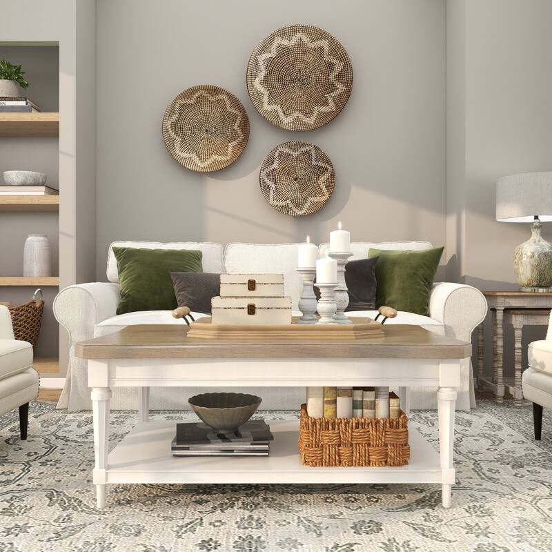 White Wooden Decorative Box with Hinged Lid (Set of 2)