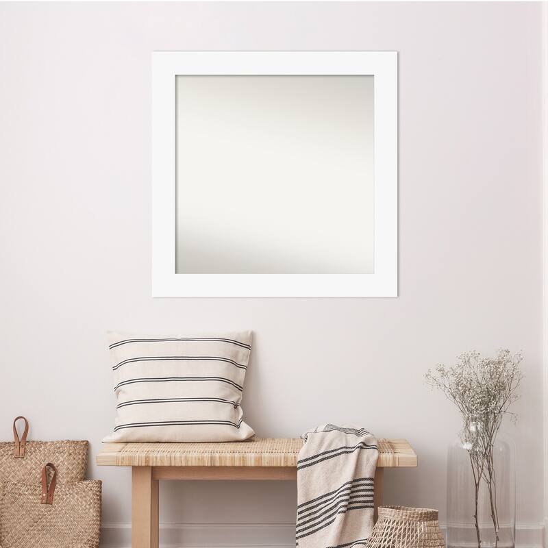 Basic Non-Beveled Wood Framed Wall Mirror