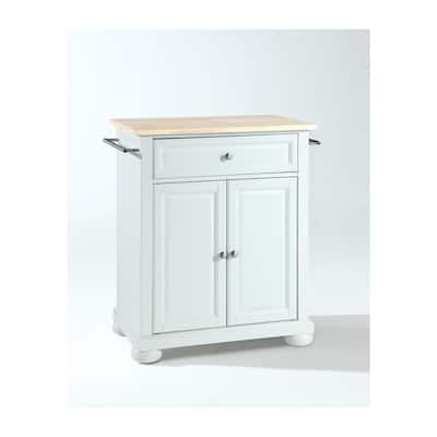 Kitchen Island Cart with Wood Top & Storage - Portable Kitchen Island, Modern Kitchen Furniture