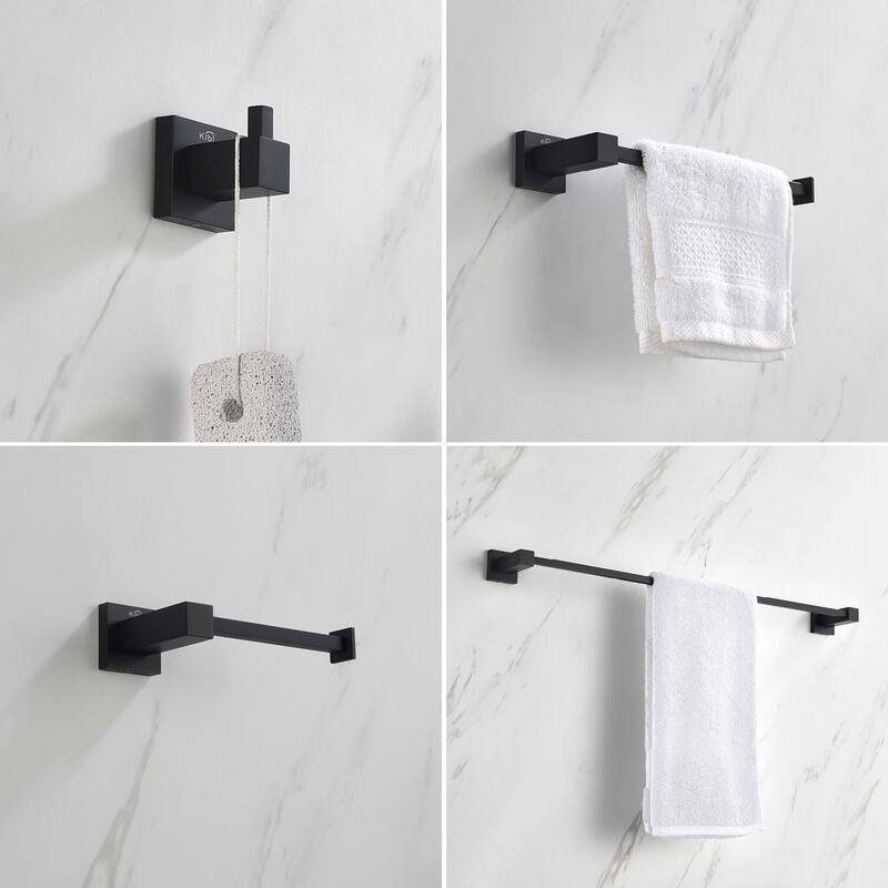 Cube 4 Piece Bathroom Hardware Set