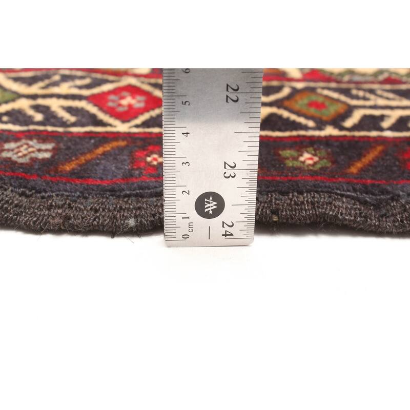 ECARPETGALLERY Hand-knotted Teimani Dark Navy Wool Rug - 2'10 x 4'9