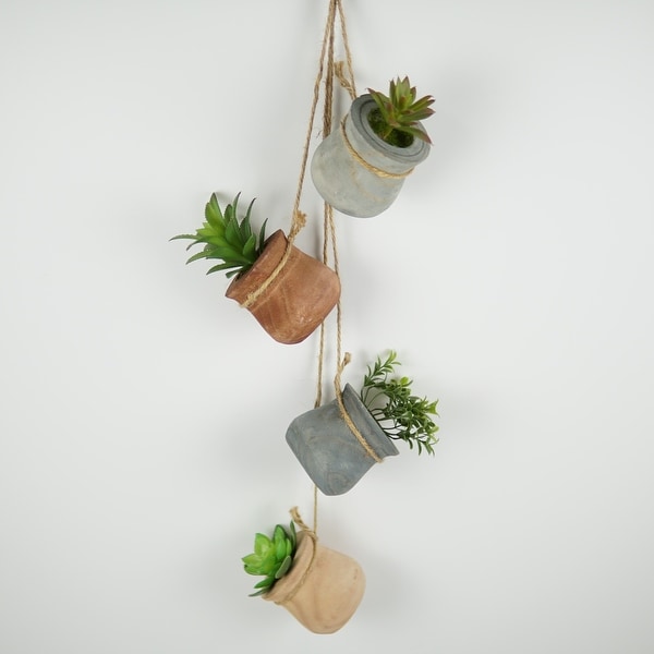 Artificial Succulents Set of 8 Mini Fake Plants with Wood Box. Opens flyout.