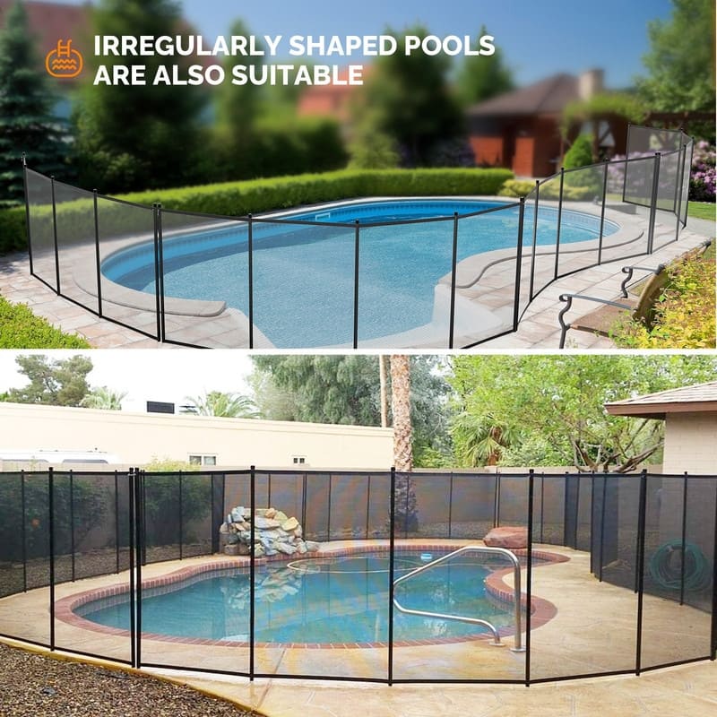 Swimming Pool Safety Fence for Inground Pool (1-Piece) - 5 x 12 ft
