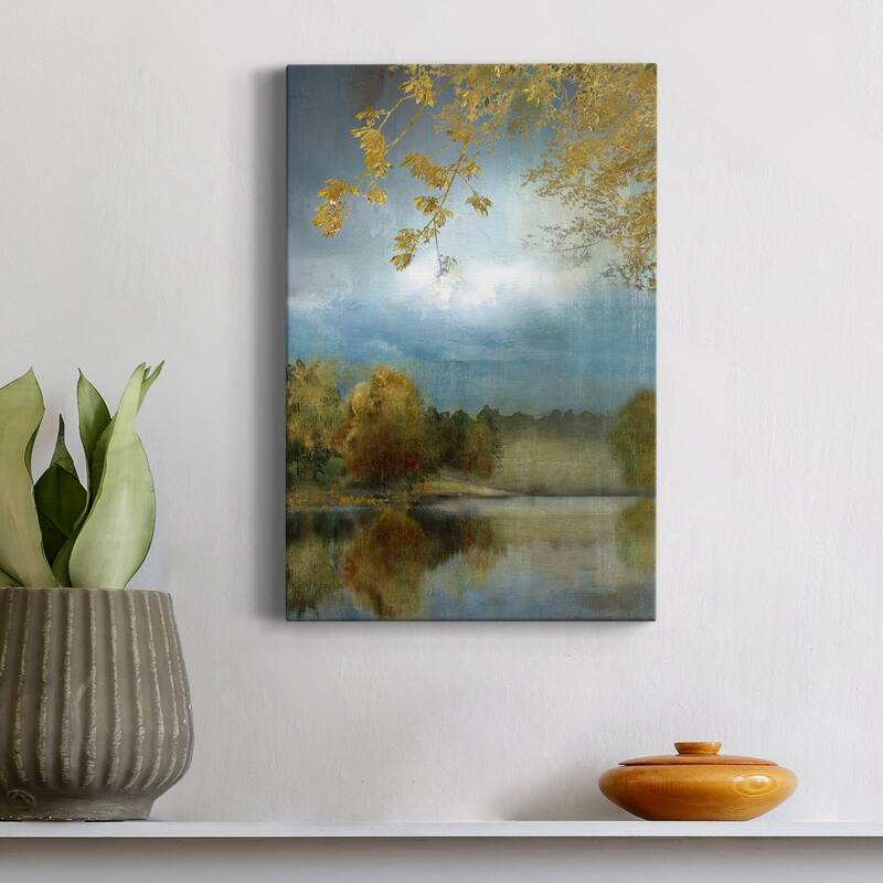 Golden Leaves Premium Gallery Wrapped Canvas - Ready to Hang