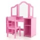 preview thumbnail 18 of 16, Gymax Kids Vanity 2 in 1 Princess Makeup Desk & Chair Set Safe