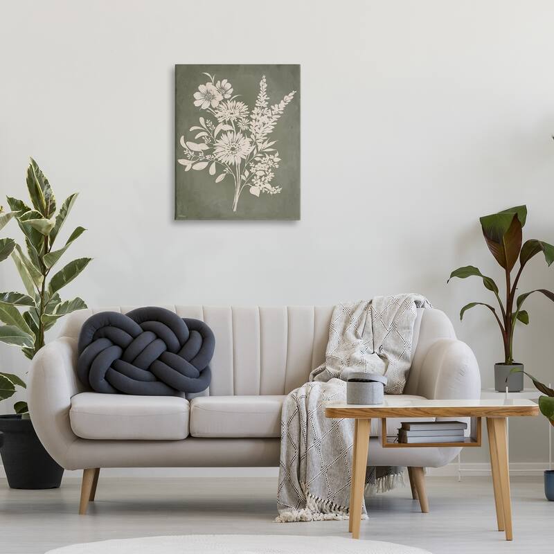 Stupell Bunches of Wildflower Herbs Canvas Wall Art Design By Cat Thurman Designs