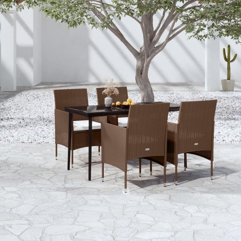 vidaXL Patio Dining Set Outdoor Dining Set Table and Chair Set for Garden