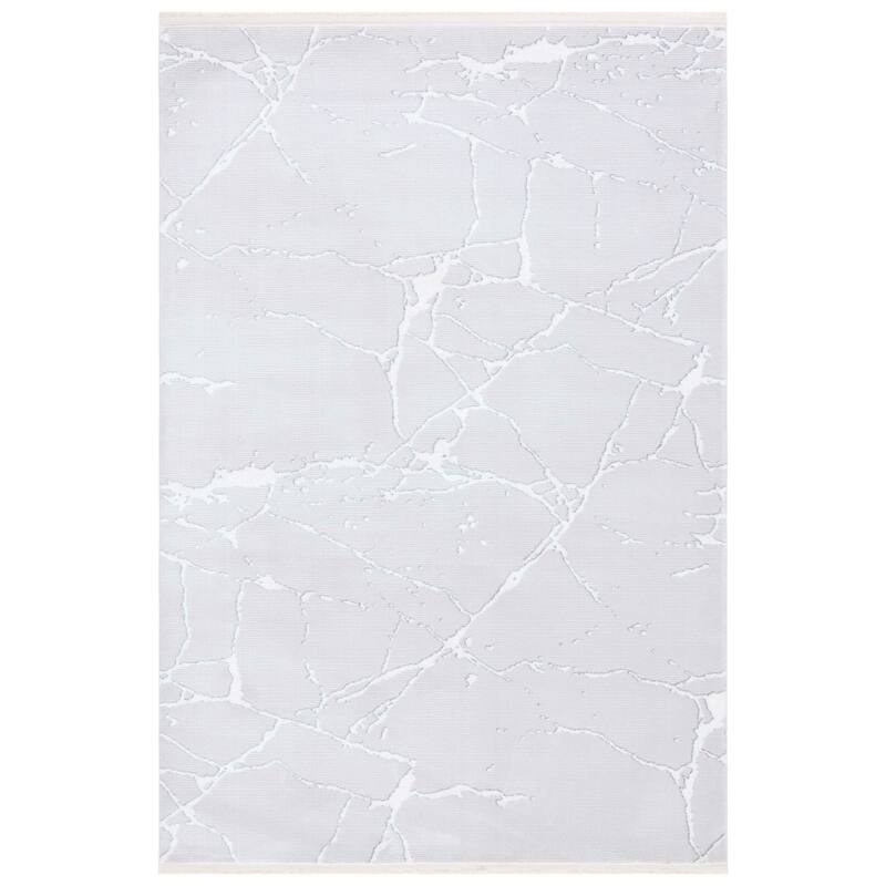 SAFAVIEH Whisper Pera Modern Abstract Rug - 4' x 6' - Grey/Ivory