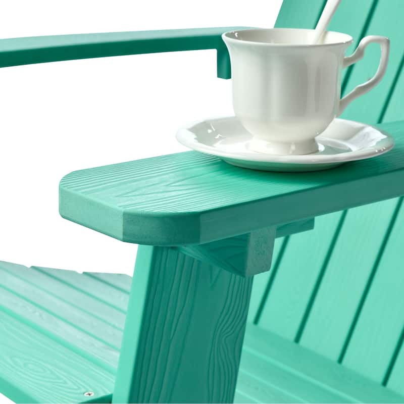 OVIOS Plastic Wood Adirondack Outdoor Patio Chair Set of 2