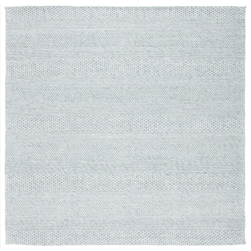 SAFAVIEH Marbella Kevser Wool Rug - 7' Square - Silver/Grey