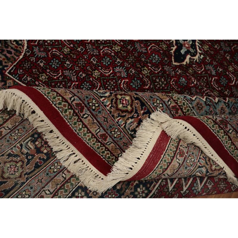 Hand Knotted Oriental 100% Wool Carpet Traditional Medallion Red Bidjar Area Rug - 11' 5'' X 8' 4''