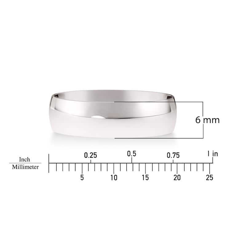 Clover White Gold Comfort Fit Wedding Band