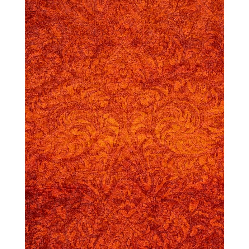 Overton Hand Knotted Wool Vintage Inspired Modern Contemporary Overdyed Gold Runner Rug - 2' 7" x 21' 4"