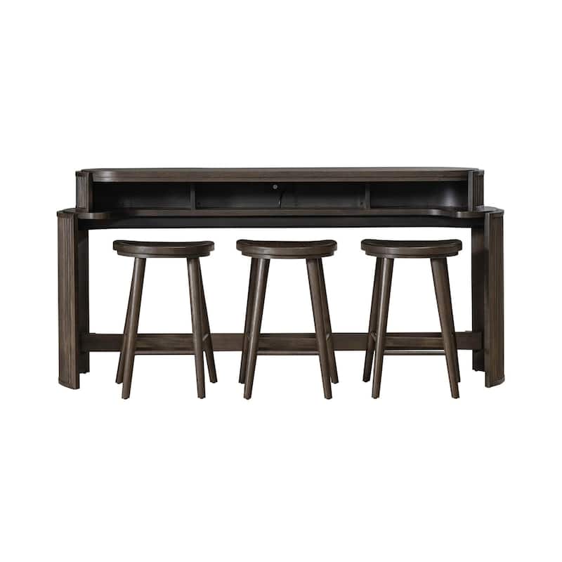 Liberty Furniture City View 4 Piece Table Set with Console Bar, 3 Stools - Width 78" x Depth 20" x Height 37"