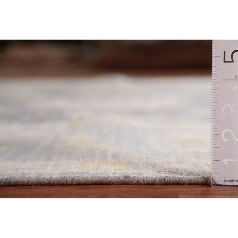 Hand Knotted Oriental 100% Wool Carpet Transitional All-Over Greys & Charcoal Oushak Area Rug - 10' 0'' X 8' 0''
