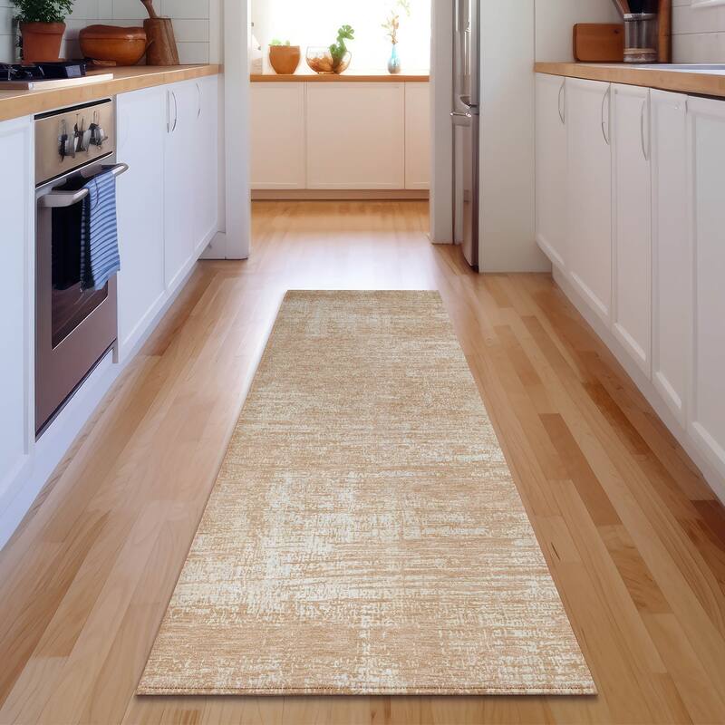 Premium Washable Super Soft Solid Chic Mayfield Rug - Coral - 2' 3" x 7' 6" - Runner