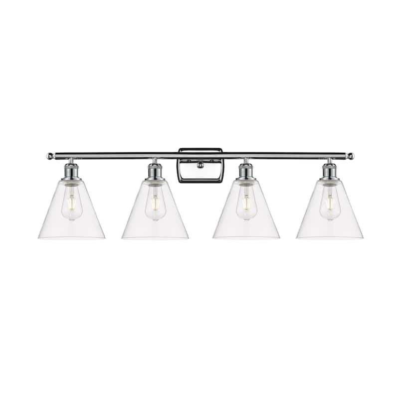 Innovations Lighting Berkshire - 4 Light 38" Bath Vanity Light - Clear/Polished Chrome Finish