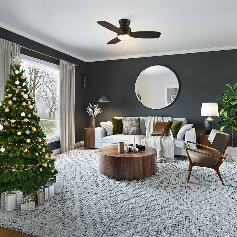 CARRO Quest 44" 3-Blade Smart Ceiling Fan with LED Light.