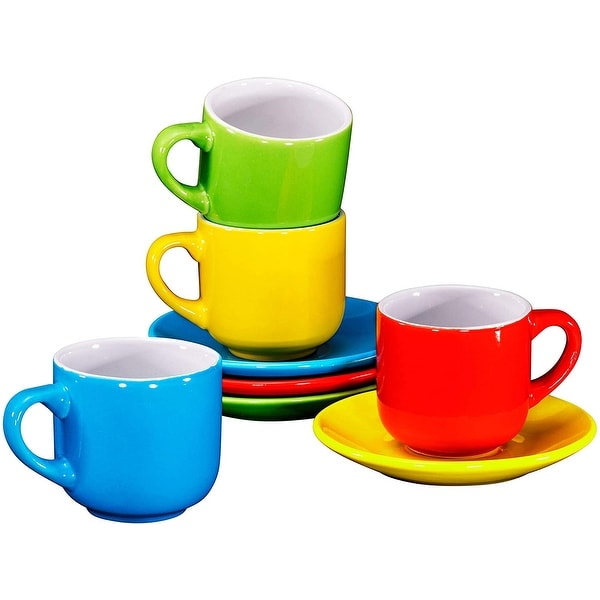 Espresso Cups with Saucers by Bruntmor - 4 ounce. Opens flyout.