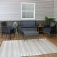 preview thumbnail 4 of 14, Sunnydaze Dunmore 4-Piece Patio Set with Cushions