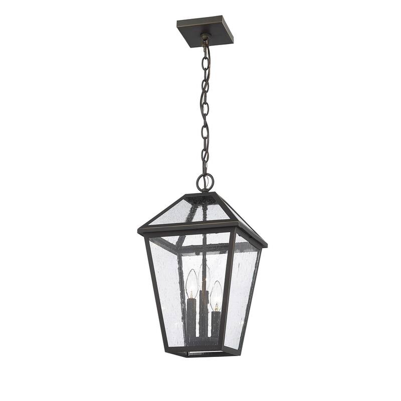 Roseto ZP66040 Calvin 3 Light 10" Wide Outdoor Taper Candle Pendant