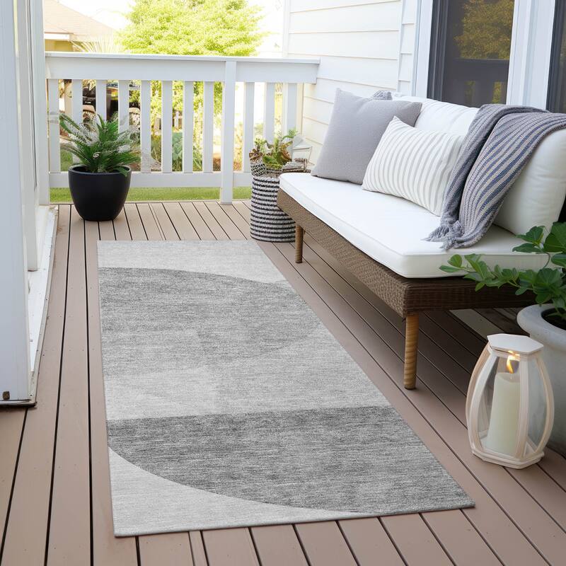 Machine Washable Indoor/ Outdoor Chantille Contemporary Modern Rug