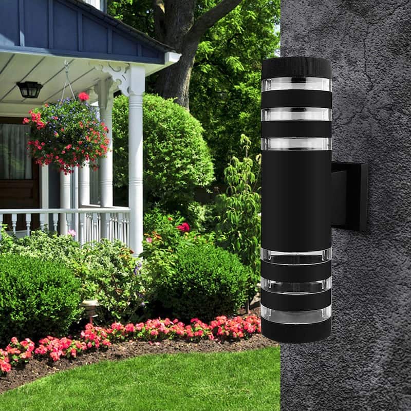 Modern Outdoor Wall Lighting Cylinder/Square Armed Sconces(4 Pack)