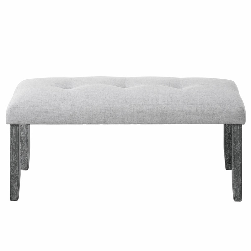 ​Tufted Linen Bench - 40" Multi-Purpose Seating