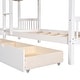 preview thumbnail 17 of 15, Twin L-Shaped Bunk bed with Drawers-Gray
