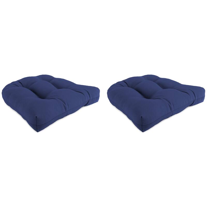 Sunbrella 18" x 18" Contoured Outdoor Wicker Seat Cushion - Set of 2 - 18'' L x 18'' W x 4'' H