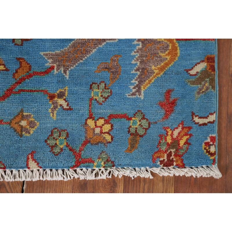 Hand Knotted Oriental 100% Wool Carpet Traditional Animal Pictorial Navy Blue & Blues Ziegler Area Rug - 3' 0'' X 2' 0''