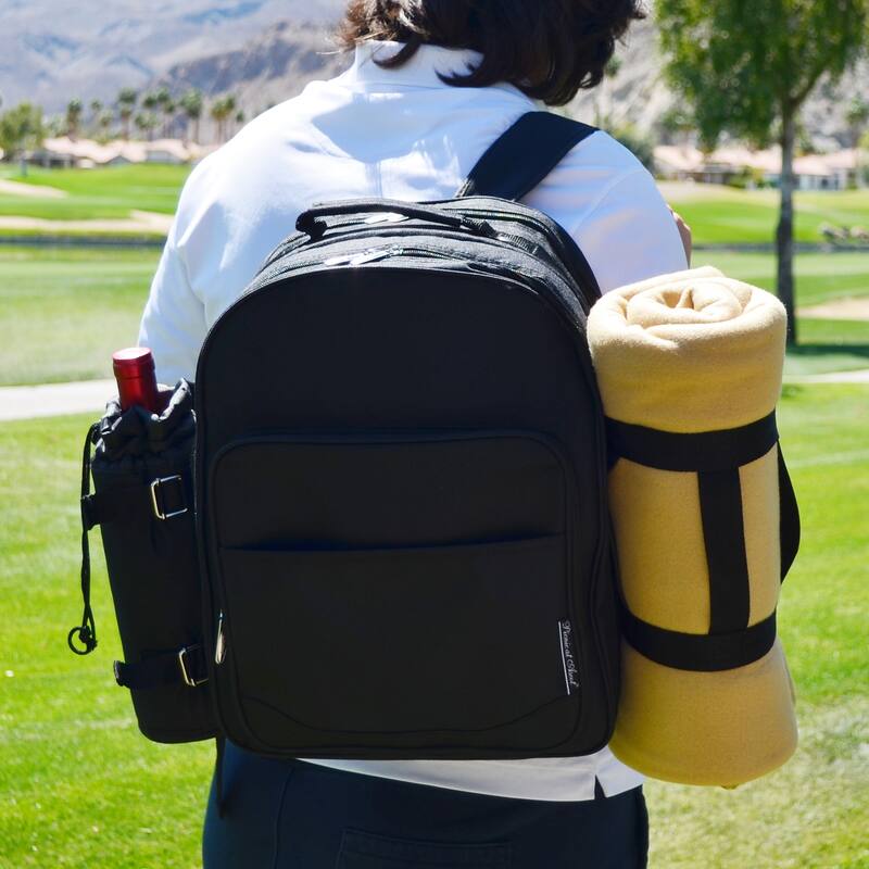Picnic at Ascot Four Person Equipped Picnic Backpack with Blanket