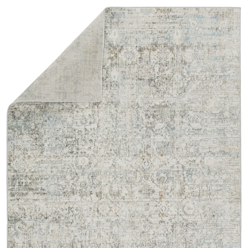 Kenrick Floral Gray/ Light Blue Area Rug