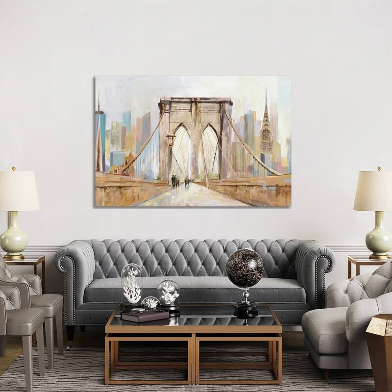 iCanvas "Brooklyn Bridge Walkway" by Allison Pearce Canvas Print