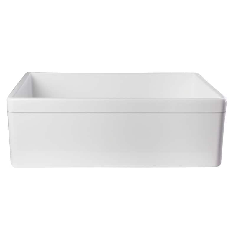 Alfi White Fireclay 30-inch Single Bowl Farmhouse Kitchen Sink