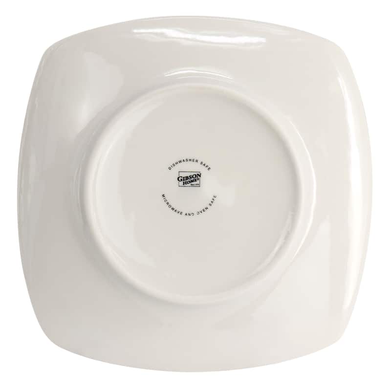 8 Piece 7in Stoneware Dessert Plate Set in White