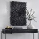 preview thumbnail 3 of 5, Sunburst Rectangular Wooden Wall Decor - 39.25" - Black