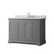 Option Dark Gray / White Carrara Marble Top / Polished