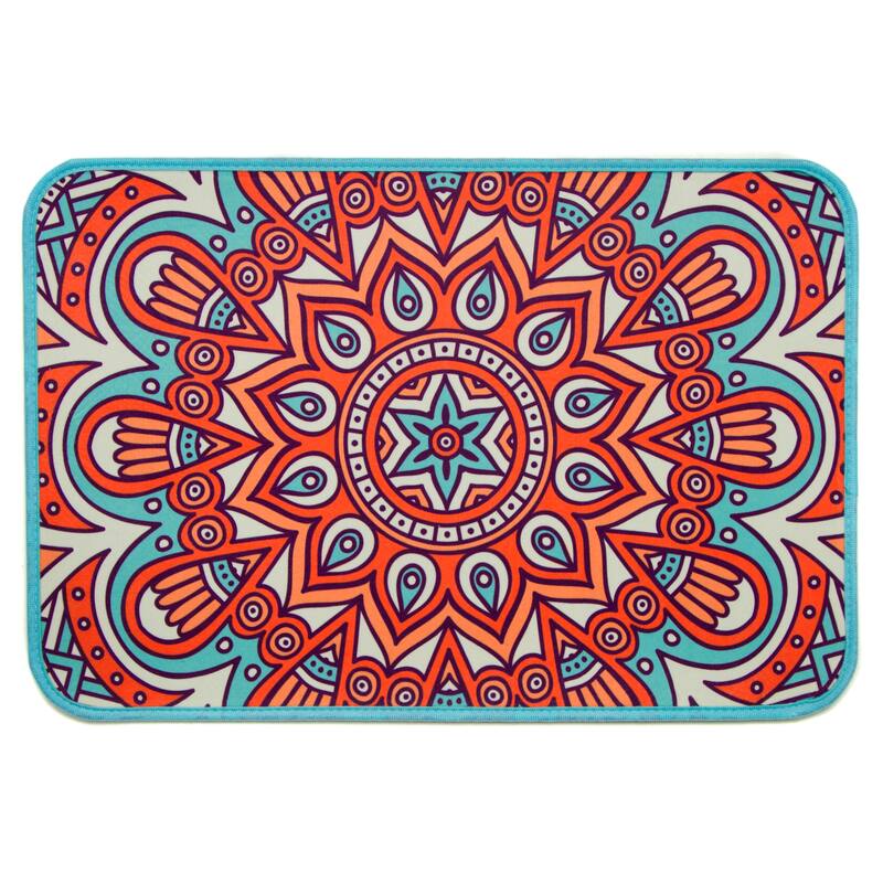 Bath Mat, Printed Bath Mat - Mandala