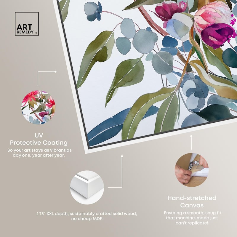 Watery Petals II Canvas by Art Remedy