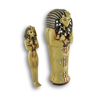 Egyptian King Tut Sarcophagus Box W/ Mummy Inside Coffin - 3.25 X 8.25 ...