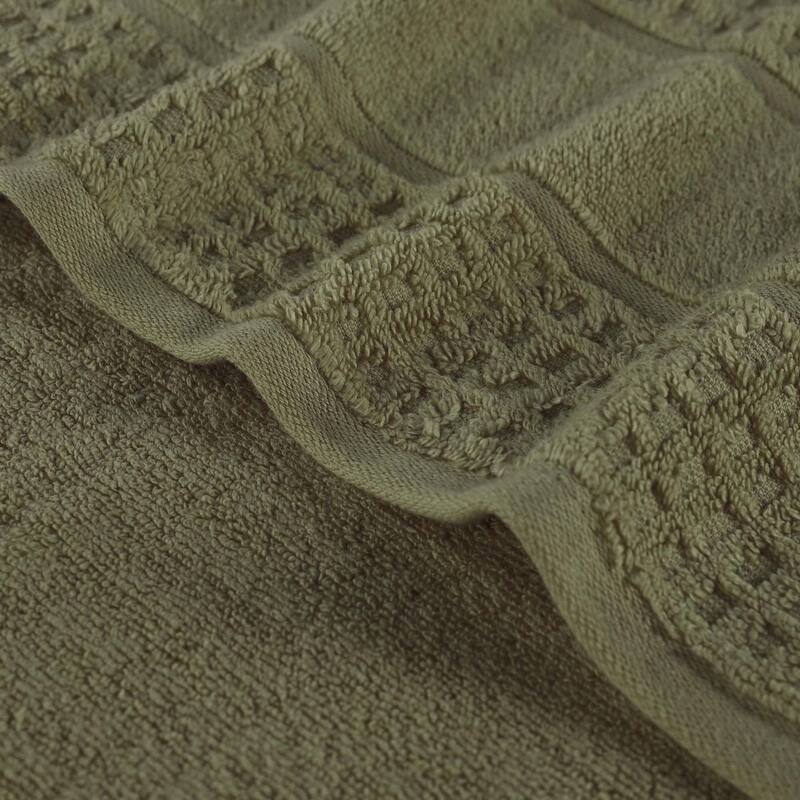Superior Napa Zero Twist Cotton Waffle 3 Piece Bathroom Towel Set