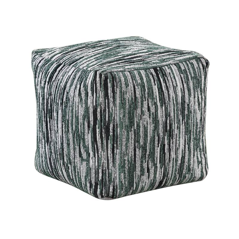 Modern Pouf Multi-Color Fabric Upholstered Ottoman, Non-Slip Floor Pouf, Bean Bag Chair, 1pc Sitting Pouf